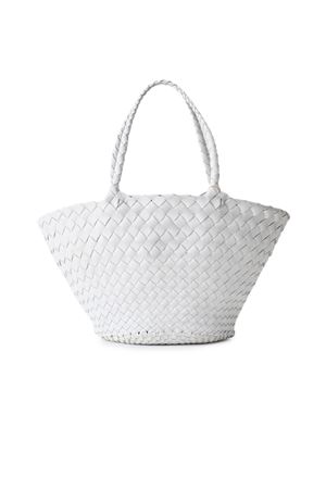 White leather Egola shopping bag DRAGON DIFFUSION | 8026DGS6MATWHITE